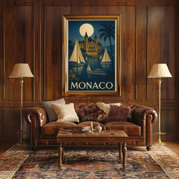 Moonlit Monaco Poster