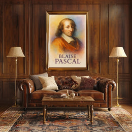 Blaise Pascal Portrait for Historical or Presidential Poster