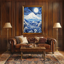 Mount Fuji Moonlit Tranquility Cultural Heritage Poster