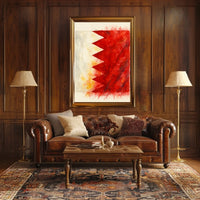 Abstract Bahrain Flag Abstract Poster