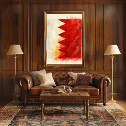 Abstract Bahrain Flag Abstract Poster