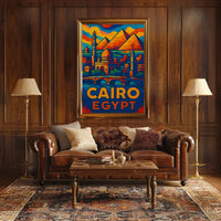 Cairo, Egypt Vibrant Mosaic Poster