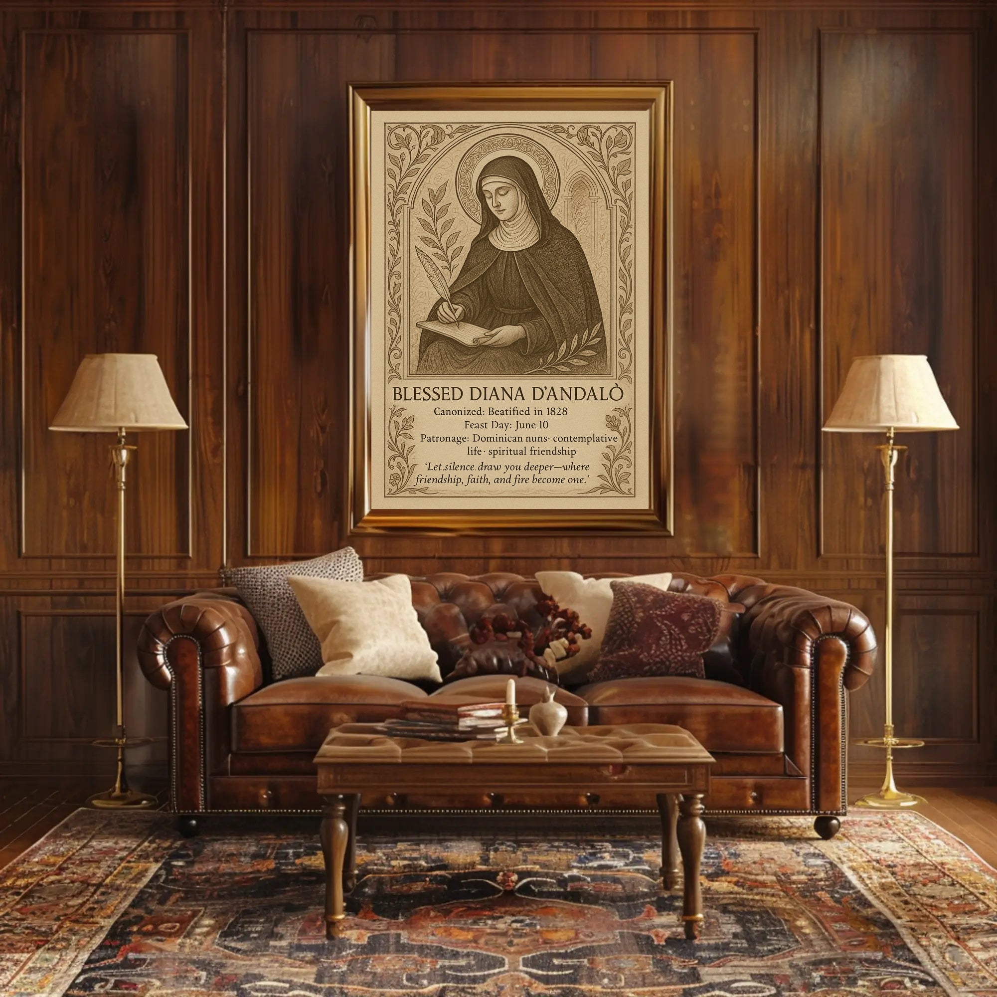 Blessed Diana d'Andalò Religious Heritage Poster
