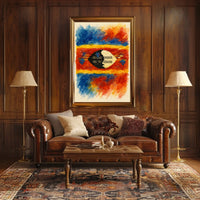 Vibrant Abstract Flag Decor Lovers Poster