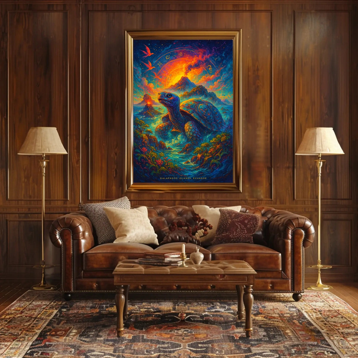Galapagos Islands Wildlife Adventure Poster: Surreal Art