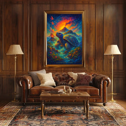 Galapagos Islands Wildlife Adventure Poster: Surreal Art