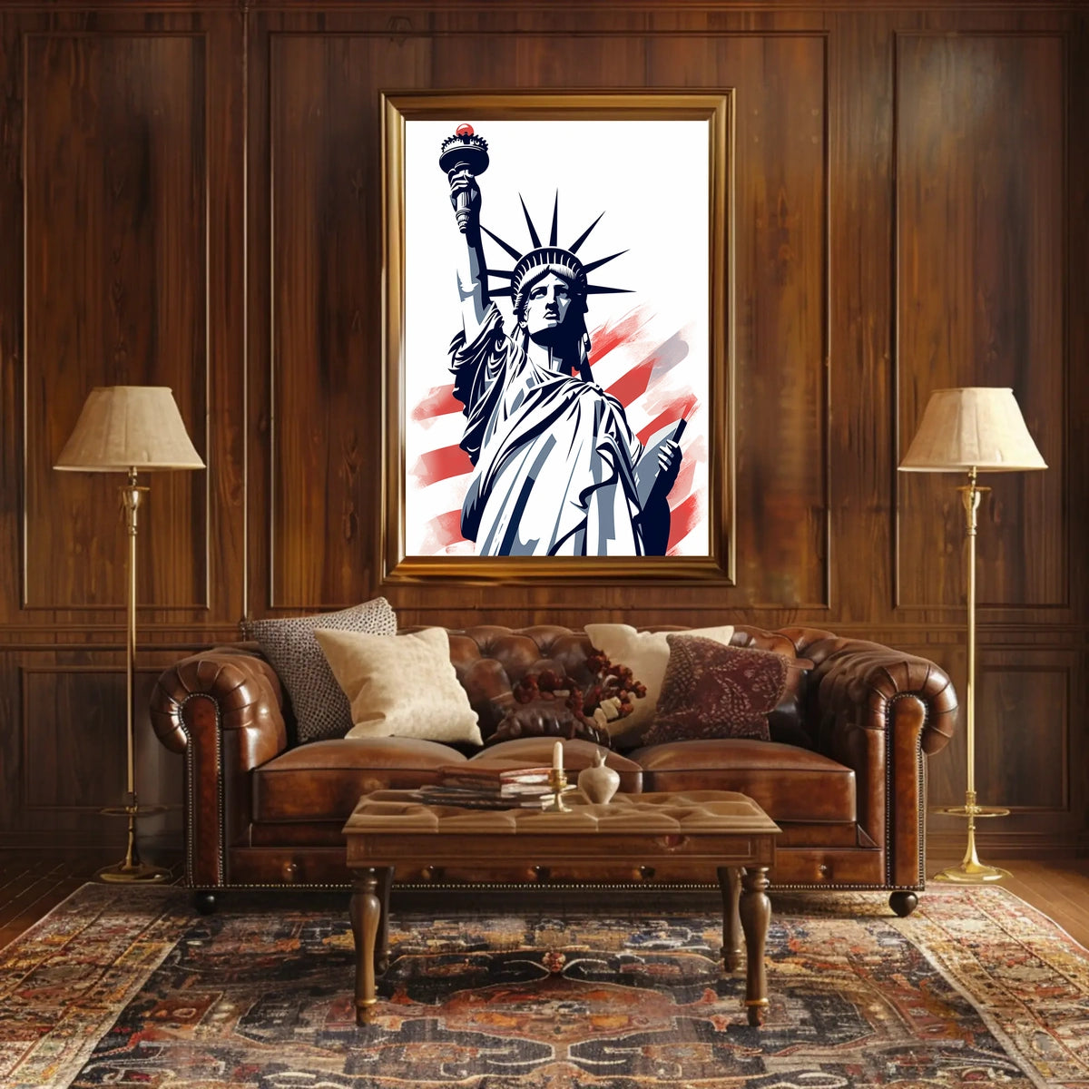 Statue of Liberty Celebrated Masterpiece Travel Poster
