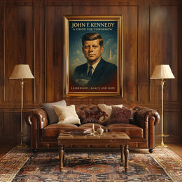John F. Kennedy Inspirational Vintage Poster Art