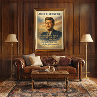 John F. Kennedy Inspirational Leadership Poster Print