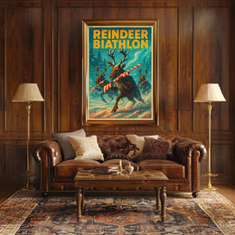 Reindeer Biathlon Poster