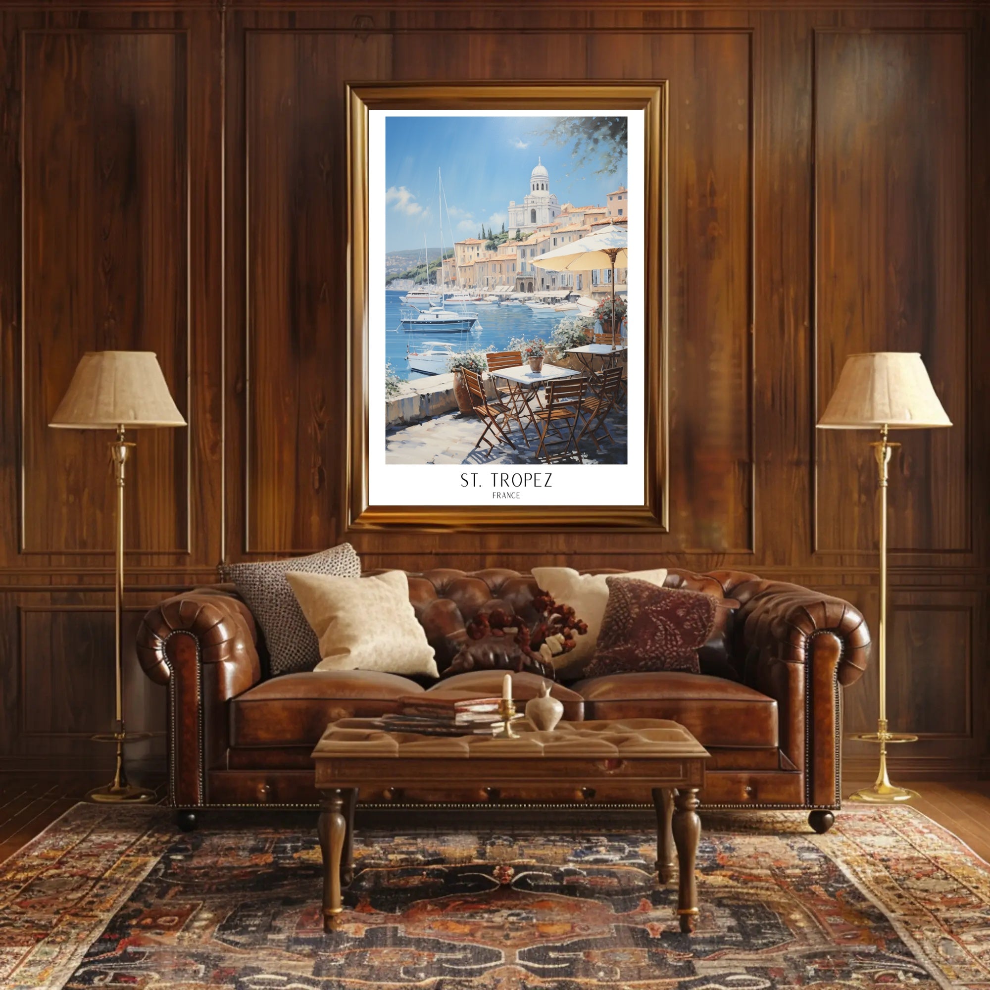 Serene St. Tropez Poster PosterGoat