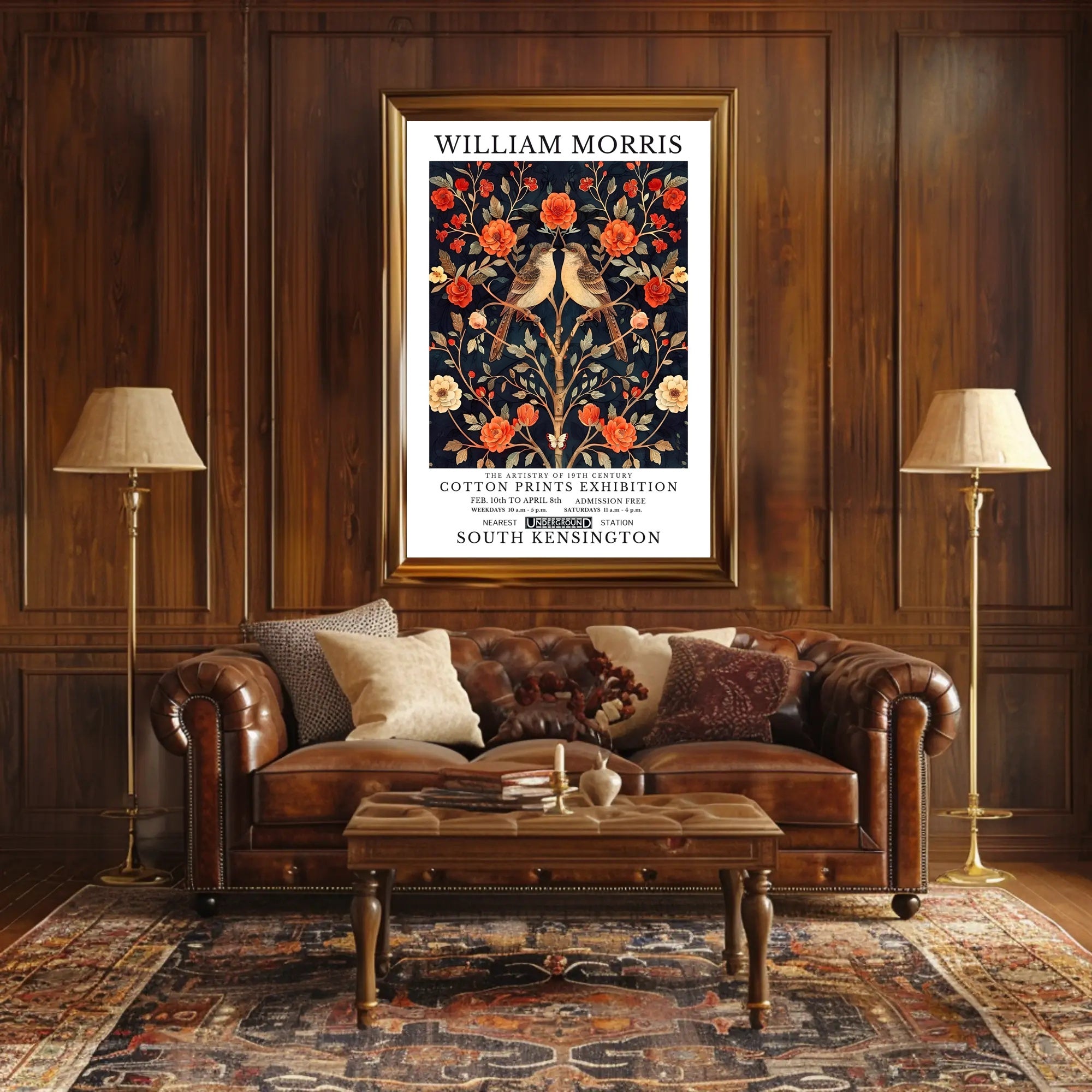 William Morris Exhibition Poster: Cultural or Heritage Poster