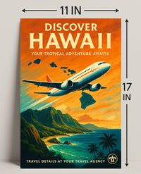 Discover Hawaii Travel Poster Art Print PosterGoat