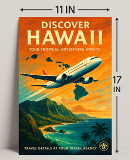 Discover Hawaii Travel Poster Art Print PosterGoat