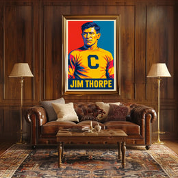 Jim Thorpe Iconic Athlete Poster