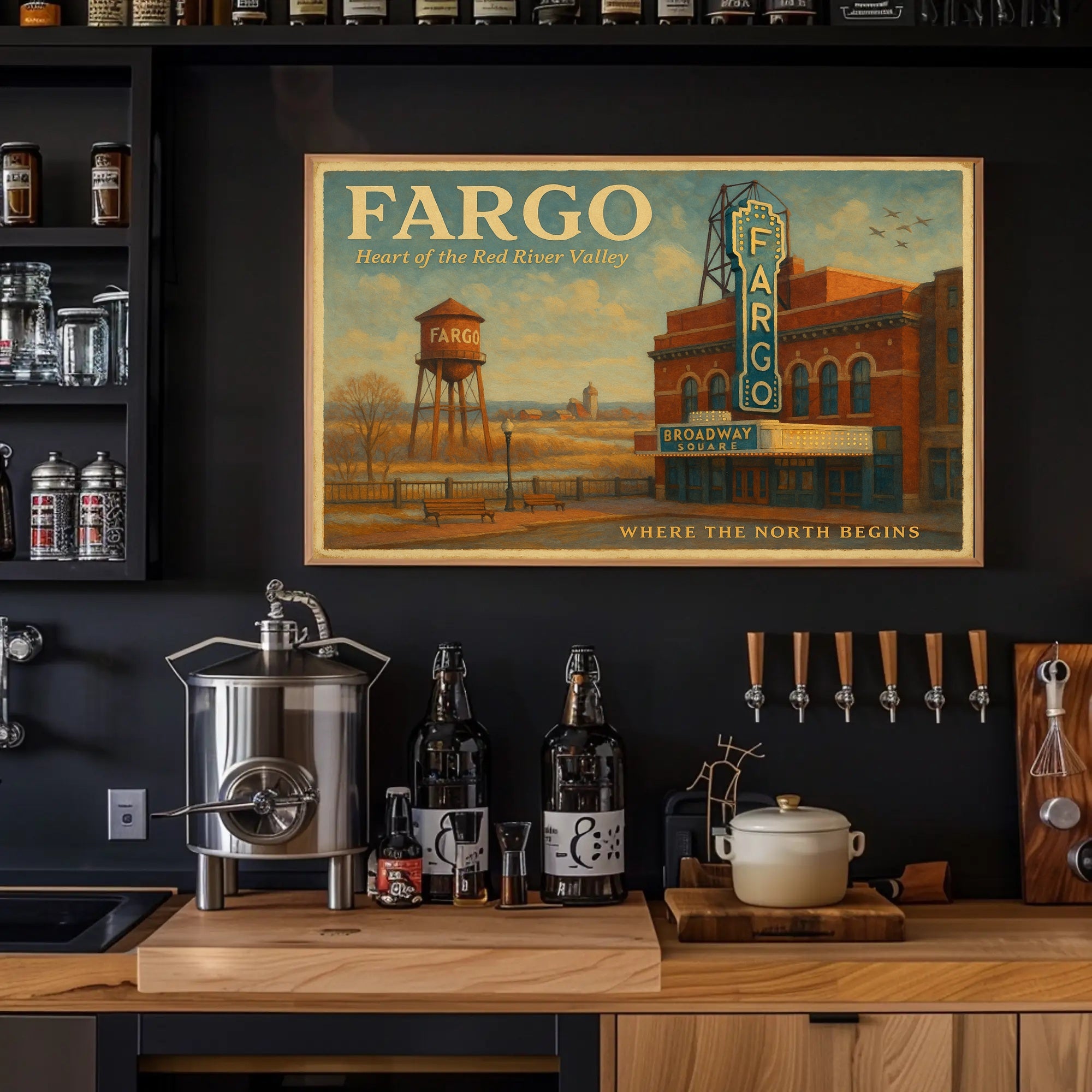 Fargo Travel Poster Where The North Begins