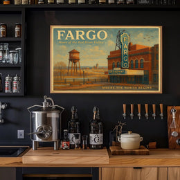 Fargo Travel Poster Where The North Begins