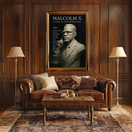 Malcolm X A Voice of Transformation Poster