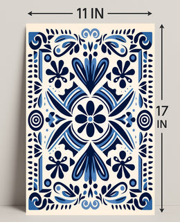 Ornate Floral Design Poster