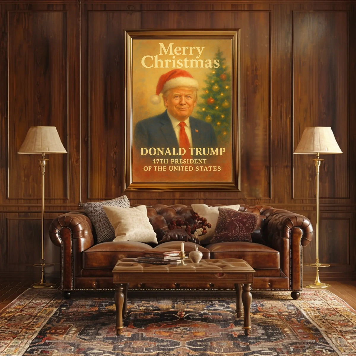 Donald Trump Merry Christmas Presidential Political Poster