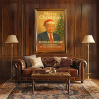 Donald Trump Merry Christmas Presidential Political Poster