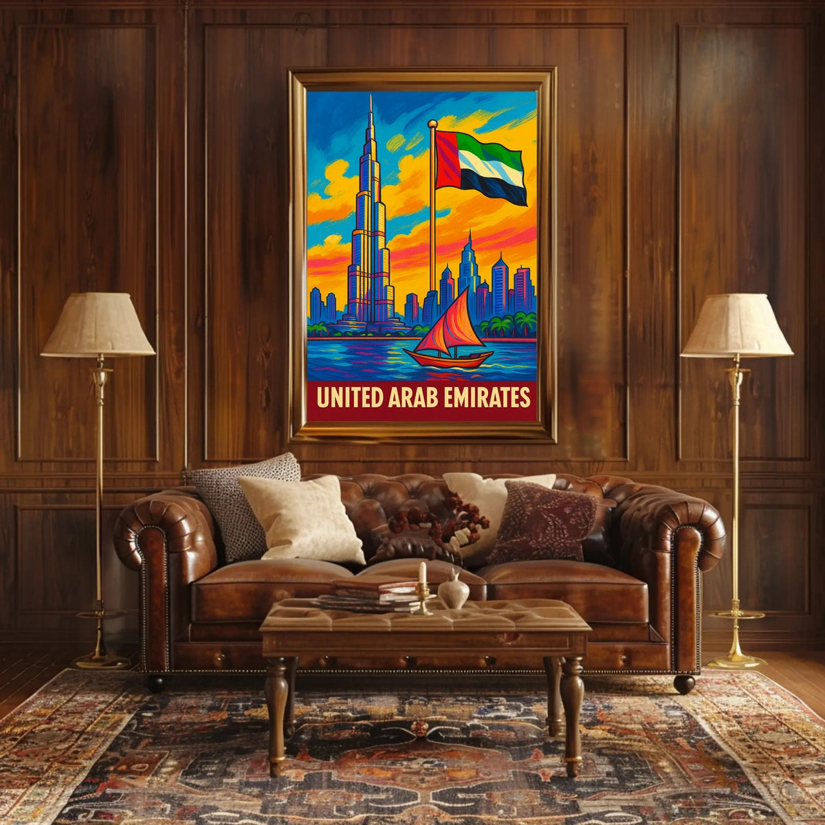 United Arab Emirates Skyline Poster