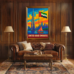 United Arab Emirates Skyline Poster