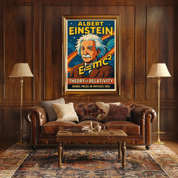 Albert Einstein Vintage Nobel Prize Physics Icon Scenic Timeless Wall Art Decor Ideal Science Lovers Poster