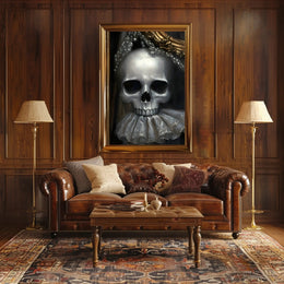 Eerie Skull with Ornate Collar: Abstract or Artistic Poster PosterGoat