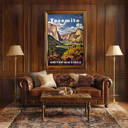 Yosemite Vintage Travel Poster Wall Art Print