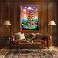 Fantasy Tower In A Dreamscape Poster PosterGoat