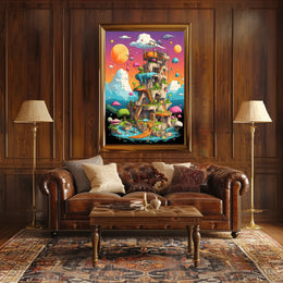 Fantasy Tower In A Dreamscape Poster PosterGoat