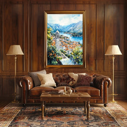 Montenegro Kotor Old Town and Bay View Poster