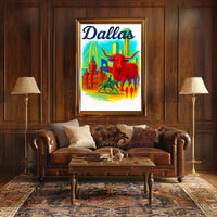 Dallas Landmarks Poster PosterGoat