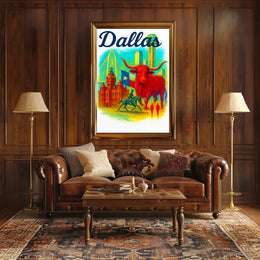 Dallas Landmarks Poster PosterGoat