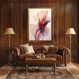 Elegant Floral Abstract: Serene Pastel Art Poster
