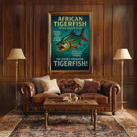 African Tigerfish Predator Poster: Bold Underwater Art