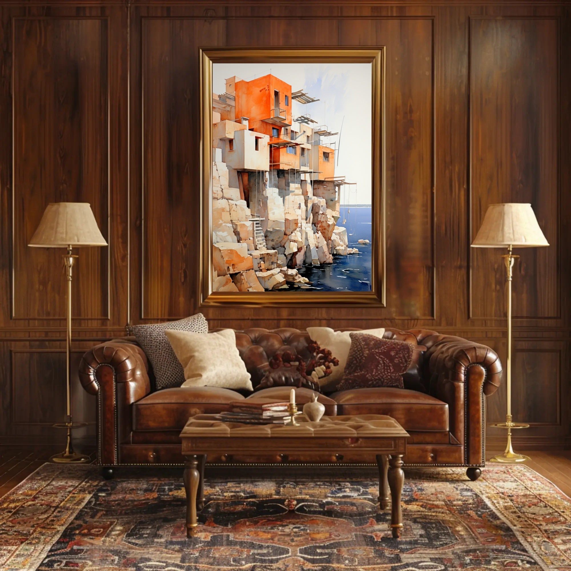 Cliffside Architecture Poster