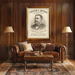 Chester A Arthur 21st President Sketch Poster Art Print PosterGoat