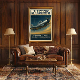 Fleetwings BT12 Sophomore Vintage Aviation Poster