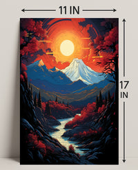 Majestic Mountain Sunset Poster