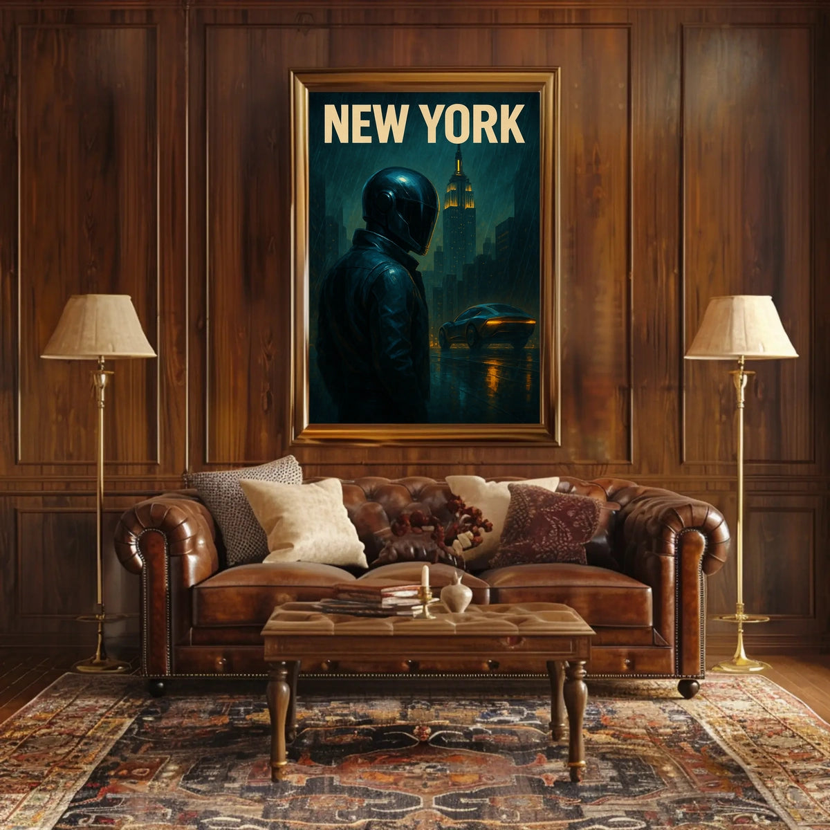 Neon Nights In New York Poster