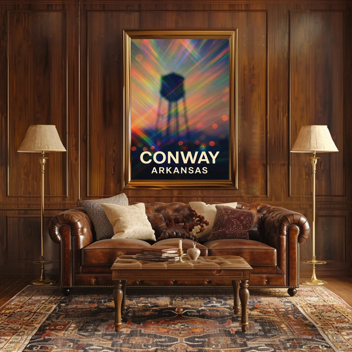 Conway Arkansas Scenic Minimalist Wanderlust Poster