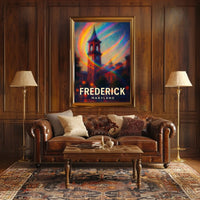 Iconic Frederick Maryland Vibrant Landmark Art Deco Realism Travel Dream Decor Poster
