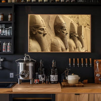 Ancient Neo-Assyrian Stone Relief Sculpture Poster