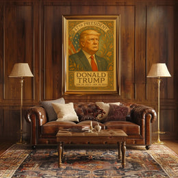 Donald Trump Guardian Liberty Art Nouveau Patriotic Leadership Enthusiast Poster