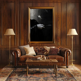 Surreal Feather Gothic Elegance Abstract or Artistic Poster PosterGoat