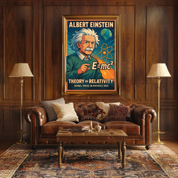 Einstein Relativity Scenic Academic Poster