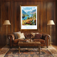 Lake District Escape: Vintage Style Travel Poster