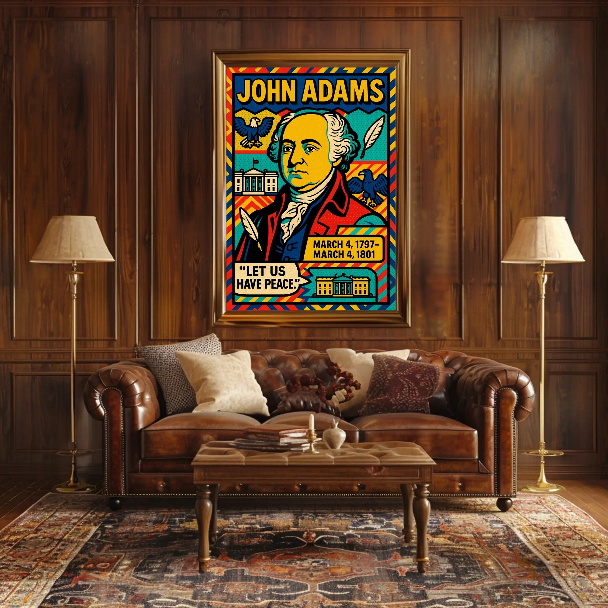 John Adams 2nd President Poster PosterGoat